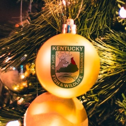 holiday ornament with logo